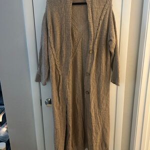 NATURAL LIFE Tan Long Cardigan Sweater